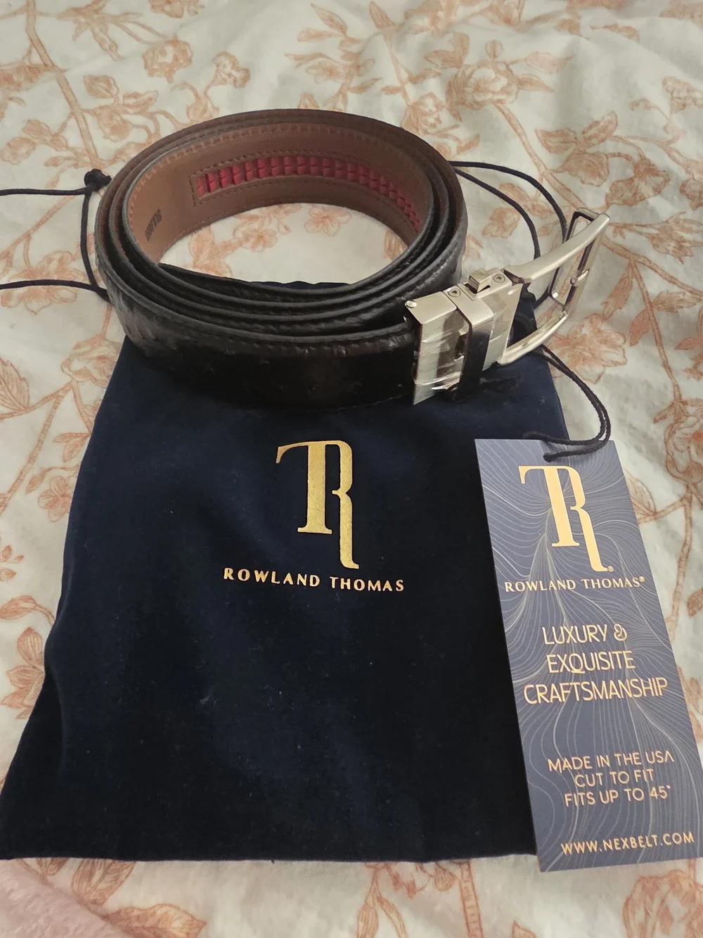 Men's Black Leather Dress Belt with Silver Buckle